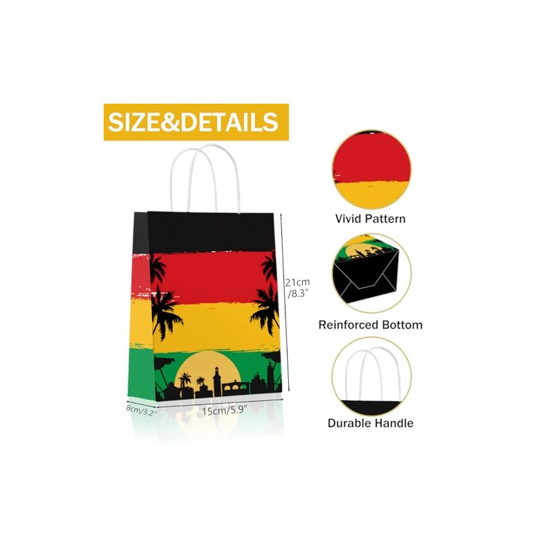 24PCS Reggae Birthday Party Favor Bags Party Gift Reggae Music