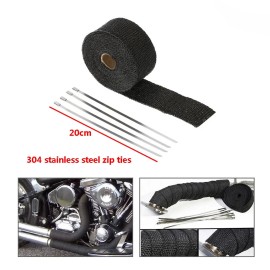 Unbranded Motorcycle Exhaust Thermal Tape Header Pipe Heat Wrap Thermal Protection 2" *10M