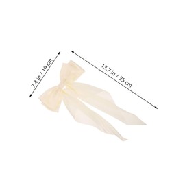 DECHOUS 4pcs Satin Bowknot Hair Clips for Women and Long Ribbon Barrettes with Spring Clips Charming Accessories for Parties Birthdays and Summer Outfits