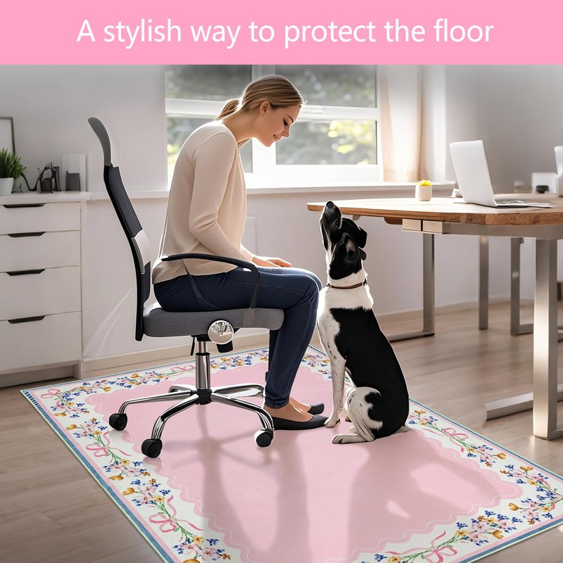 yueyaer Office Chair Mat for Hardwood/Tile Floor, 36"x48"Desk Chair Mat