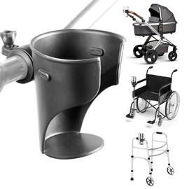 Bike Cup Holder by Delta Cycle - Expanding Beverage Cup Holder for Bike Handlebar - Universal Bike Drink Holder, Stroller Cup Holder, or Walker Cup Holder - Tool-Free Installation