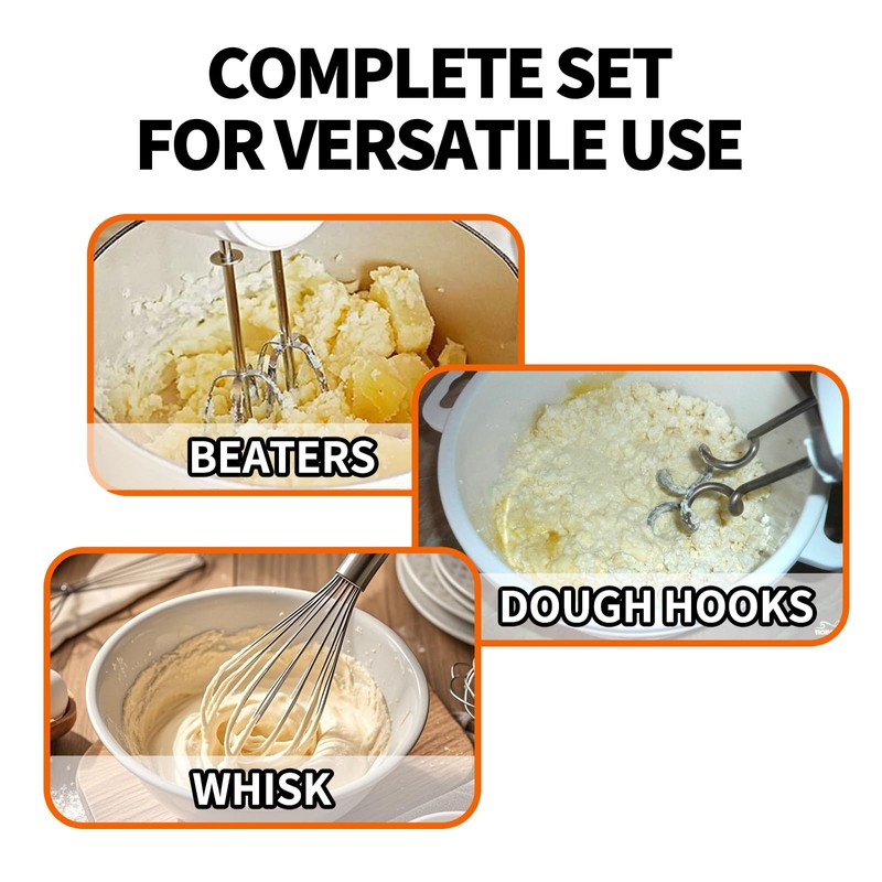 5 Pack Hand Mixer Replacement Beaters Compatible with BLACK and