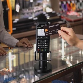 Homakover - Soporte de terminal para tarjeta de crédito Ingenico Lane 3000/7000/8000, ancho de abrazadera ajustable con inclinación, soporte de pago s