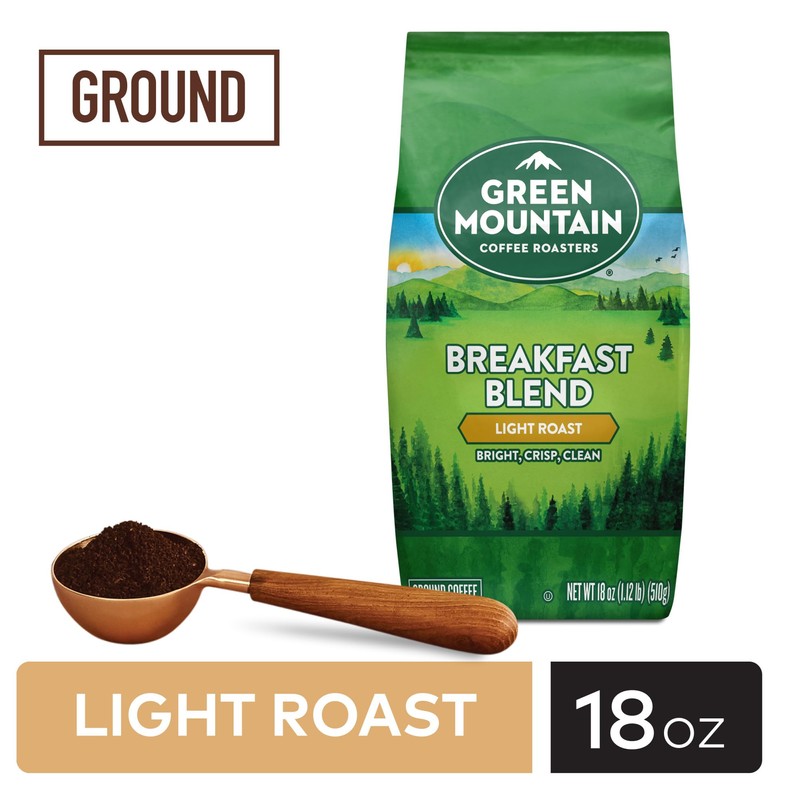 Green Mountain Coffee Roasters Breakfast Blend, Ground Coffee, Bagged 18