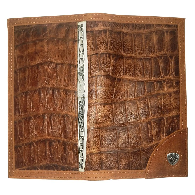 Custom Ariat Texas Rope and Star Long Gator Print Leather