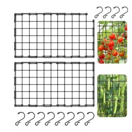 Scrog Netz, 3 Stück 120x60 cm Pflanzennetz, Pflanzennetz Elastische Ranknetz für kletterpflanzen Gartennetze mit 12 Haken Ranknetz für Pflanzen, Gemüse, Obst, Blumen Elastische Spalier Netz