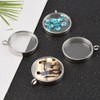WANDIC Silver Photo Charms, 4 Pcs Screw Thread Round Memory