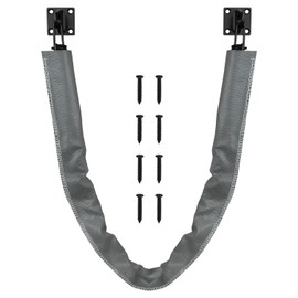 Nuk3y Heavy Duty Storm Crash Chain with Solid Brass Bracket - Matte Black, 20-1/2"