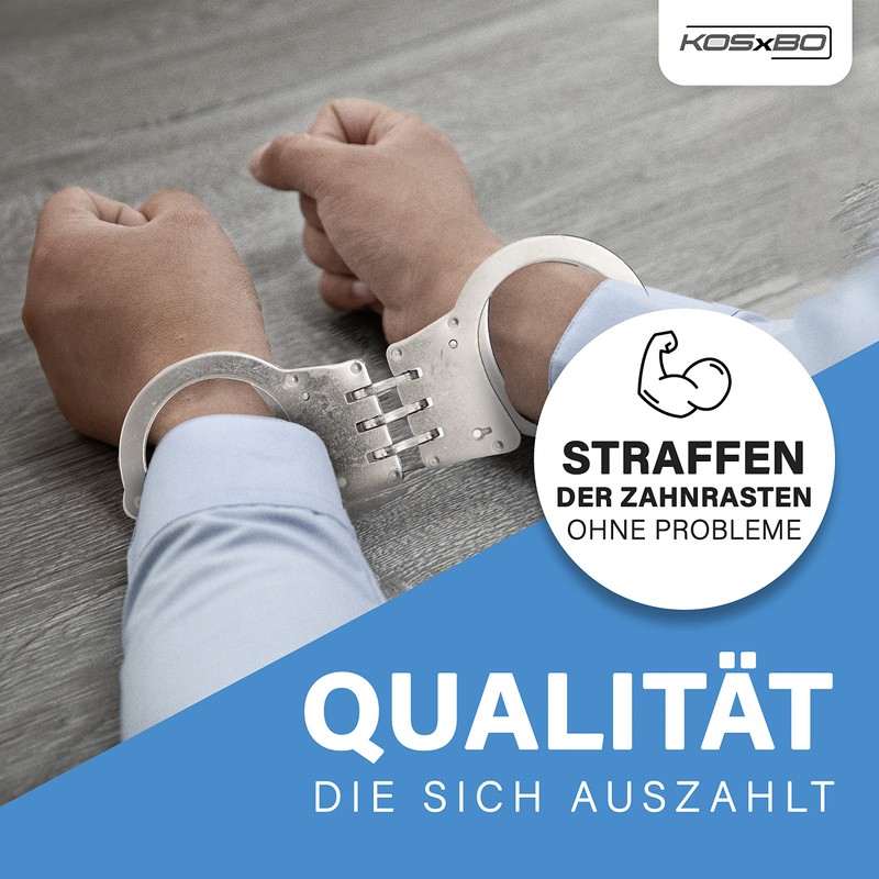 Professional Handcuffs Made of Robust Steel with 2 Keys Police