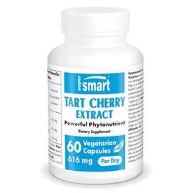 Supersmart - Sour Cherry Extract 616 mg - Anti-Ageing Supplements - with Phytonutrient & Prunus Cerasus - Fights Oxidative Stress & Cognitive Decay l Gluten Free - 60 Vegetable Capsules