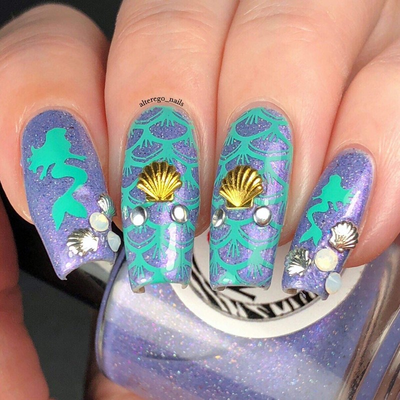 Whats Up Nails - Mermaid Vinyl Stencils for Nail Art
