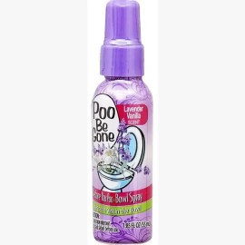 Poo Be Gone Bowl Spray Lavender Vanilla Scent 1.85 Oz - 8 Packs