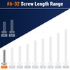 100pcs #6-32 x 1/2" Phillips Pan Head Machine Screws, 304