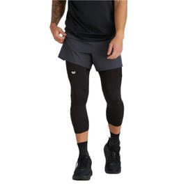 WOLACO Fulton 3/4 Compression Pant Athletic Baselayer Running Tights for Men, Black, Small