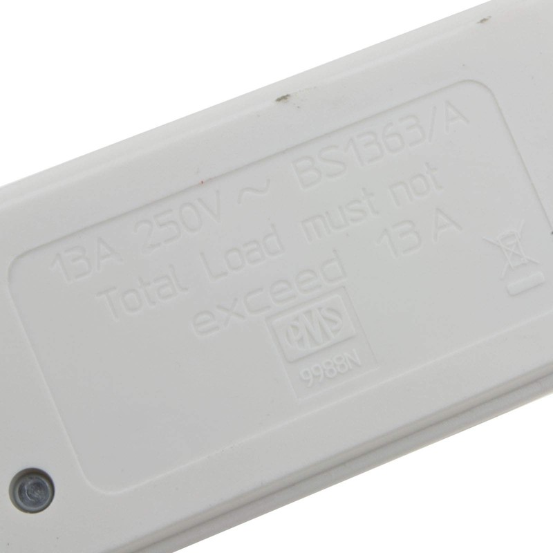 kenable 4 Gang Way UK 13A Trailing Socket Mains Power