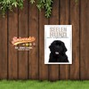 Newfoundländer Seelenhund Dog Sign with German Text "Soulmate"