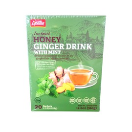 Lipatea Instant Honey Ginger Drink With Mint By Lipatea 20x Sachets (18g x 20) Net Wt