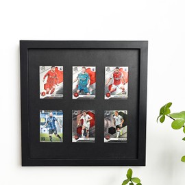 Baseball Display Card Box,6 Graded Sports Trading Card Display Frame,Collectible Card Display Stand,Star Card Display Box,with UV Protection,Suitable for Football,Basketball,Hockey,Black.
