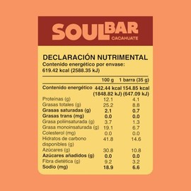 Wild Protein - Wild Soul | Barras de Frutas y Nueces | Sabor Cacahuate | Veganas, Sin Azúcar Añadida, Ricas en Fibra| Pack de 4 unidades...