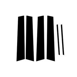 Xotic Tech Pillar Post Side Door Window Cover Trim Pre-Cut Molding, Compatible with Toyota Camry 2018-2024 (Glossy Black)