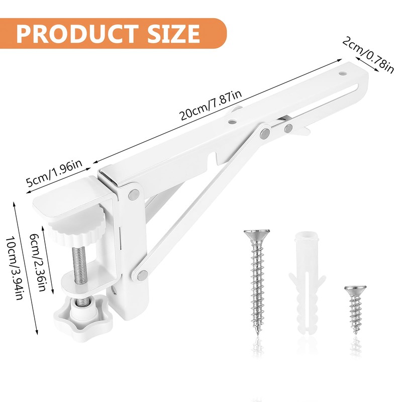 Folding Console Heavy Duty Folding Angle with C Clamp, Hinges