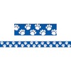 Teacher Created Resources Blue with White Paw Prints Border Trim,