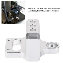 Caoeal 3 Port Boost Controller Mount Holder Bracket for AEM Boost Controller Solenoid Valve Mount Holder Bracket Kit CNC Billet Aluminum (Silver)