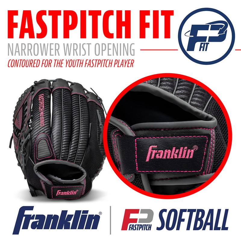 Franklin Sports Pro Series Fastpitch Softball Guantes, Rosado, 33.02cm (13'')