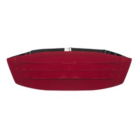 King & Priory Dark Red Velvet Cummerbund