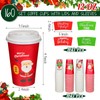 Zhehao 160 Sets/ 480 Pcs Disposable Coffee Cups Christmas Paper