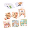 FELTECHELECTR 1set Rotating Letter Blocks Spelling Game Flash Cards for