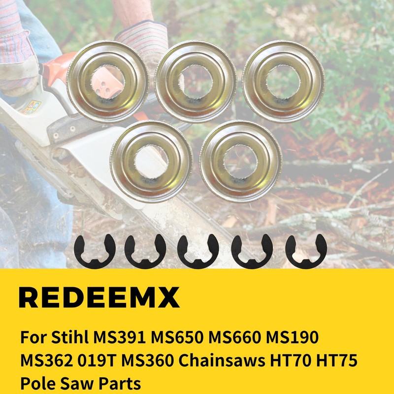 REDEEMX Chainsaw Sprocket Clutch Drum E-Clip 8x1.3 Clutch Washer Kit