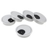 MovFlax Desk Grommet 2 Inch (50 mm) Pack of 5-Silver