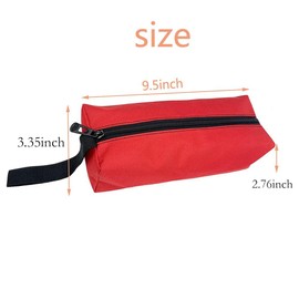 HunterBee 3/5 pcs Zipper utility waterproof canvas tool organizer bag screws nails bolts pouch nuts heavy duty Multipurpose storage bags