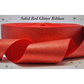 3" Wide Soft Sparkle Red Cheer and Hair Bow Ribbon