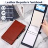 WANGDEFA Reporters Notebook Cover PULeather Notepad And Pen Holder Set