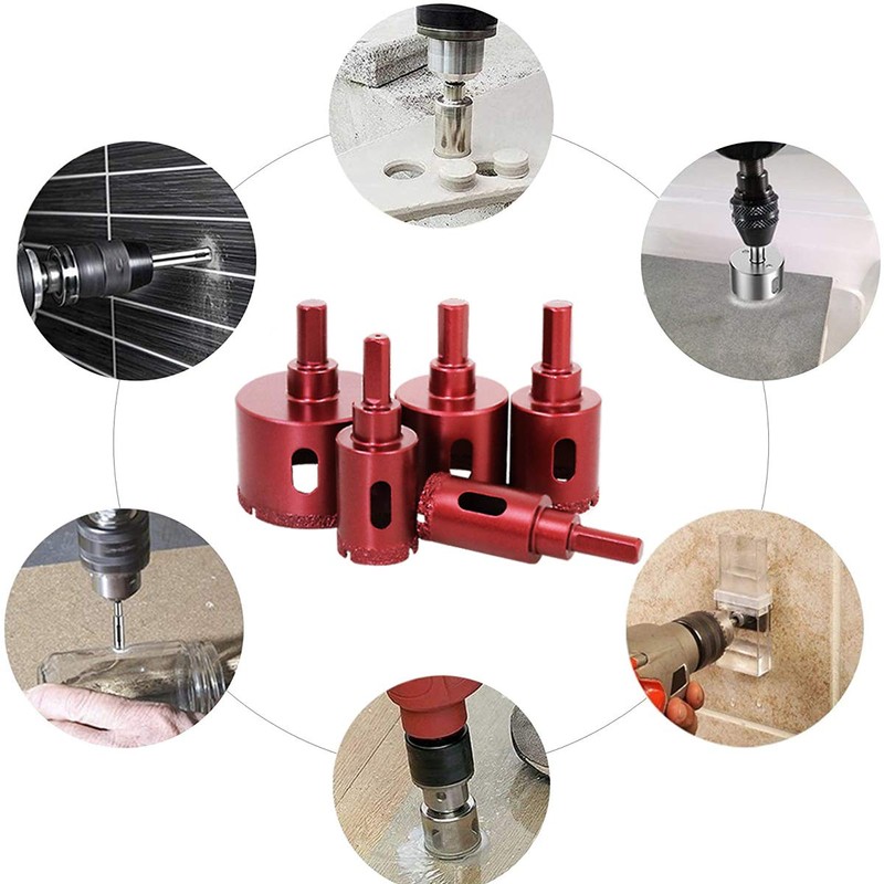 Meccion Diamond Drill Bit Kit Brazing Core Hole Saw Set
