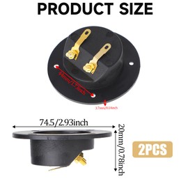 2 Pcs Speaker Sub Box Terminals Cup for Subwoofer Box Black 3 Inch Round 2-Way Spring Loaded Jacks Wire Connector Binding Post Cup Connector Subwoofer Plug for Speaker Sub Home Car Stereo