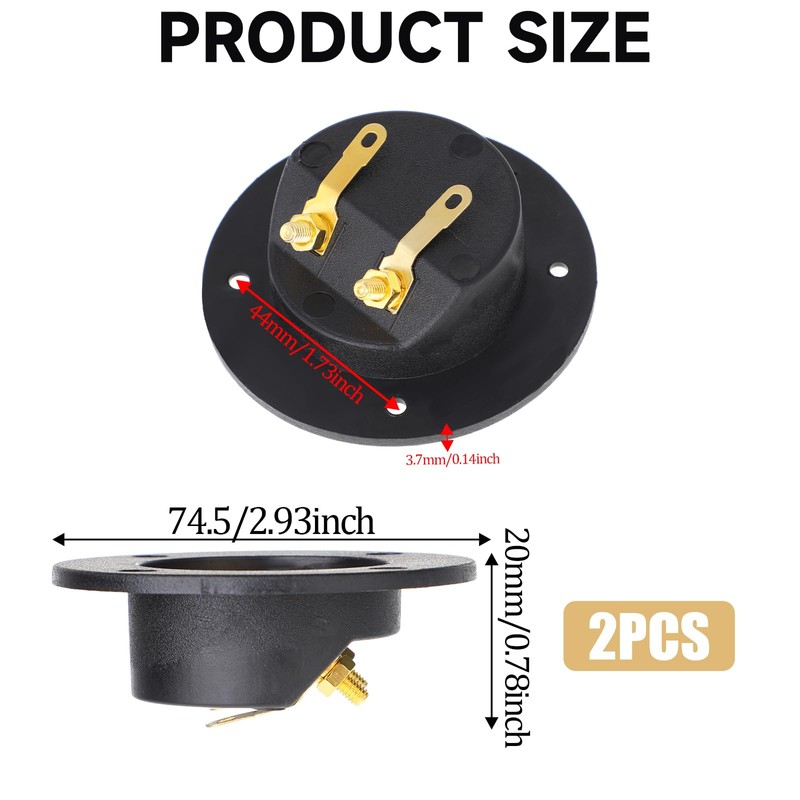 2 Pcs Speaker Sub Box Terminals Cup for Subwoofer Box