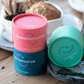 Lofoten Seaweed Seaweed & Salt Seasoning Arctic Norway 3 Box Gift Pack and Gluten-Free, Vegan Sampler