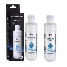 For LG LT1000P 2 Pack LG LT1000P Refresh Refrigerator Ice Water Filter ADQ747935 GF-D706BSL US