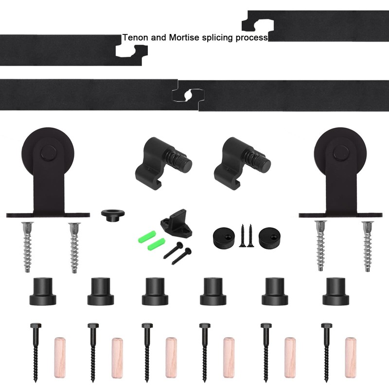 CCJH 4FT Sliding Barn Door Hardware Kit, Heavy Duty, Smoothly
