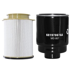 6.7L Turbo Diesel Engines, Fuel Filter Water Separator Set Compatible With 2013-2018 Dodge Ram 2500 3500 4500 5500, Replaces# 68197867AA 68157291AA