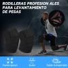 Set Rodillera Elástica y Muñequera Deportiva HLCassCo Negro Crossfit Gym