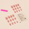 SEMTIM Nail Tips, 24 Pieces, Medium Short, Round False Nails,