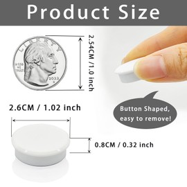 ZDZBLX Fridge Magnets, 20 Pcs Magnet Small Magnets Refrigerator Magnets for Whiteboard,Cute Mini Magnets Strong Magnets Heavy Duty Magnets Round Magnets for Fridge Locker Craft Office Classroom,White