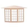 1/12 Dollhouse Bay Window Exquisite Miniature Wooden 45 Degree Corner