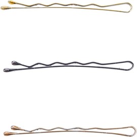 Kobe 2" (5cm) Waved Hair Grips - Black - Colour-Coded Dispenser Pot of 200