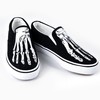 Skeleton Feet Shoes Slip-on Hand Painted Skull Pattern Comfortable Casual
