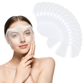 100 Pcs Face Shield for Hairspray,Eye Shield,Shower Visor for Adults Clear Lash Shields Eyelash Extension Sleep Protector Disposable Shower Face Shields After Cataract Surgery for Showering Hairspray